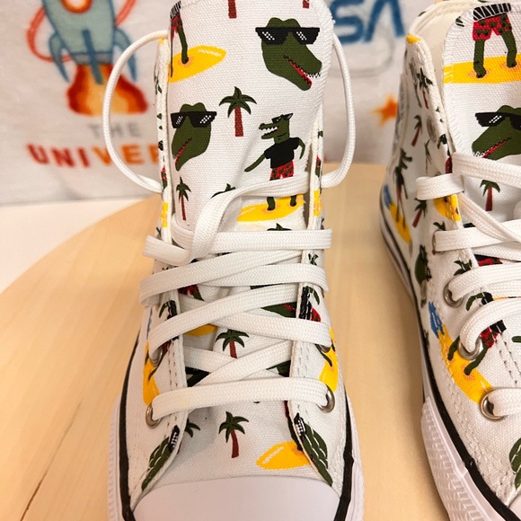 CONVERSE CTAS HI WHITE GATOR 🐊 WOMEN - Picture 10 of 13